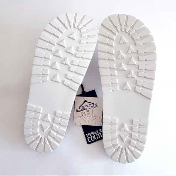 ⭕️ VERSACE JEANS Men’s Flip Flops Slide White 11 main image 7